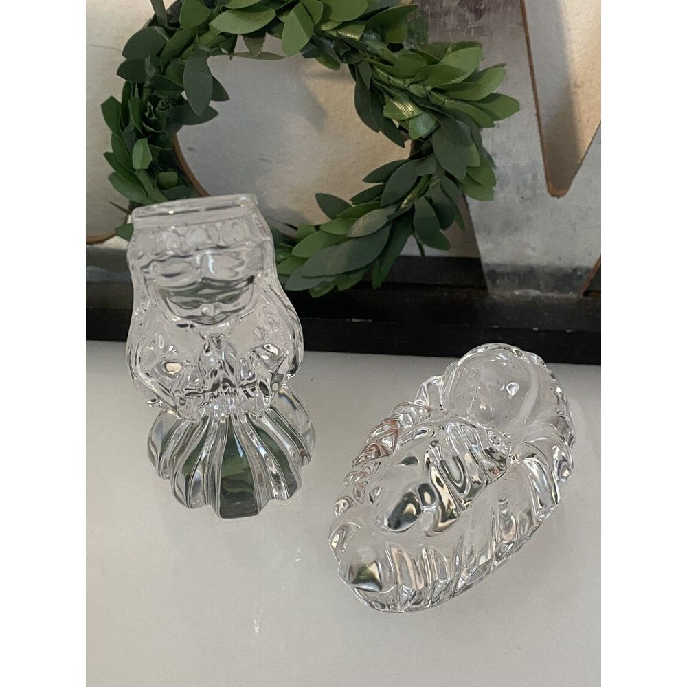 Waterford Marquis Nativity Mary & Baby Jesus Figurines Lead Crystal 2PC Set Vtg